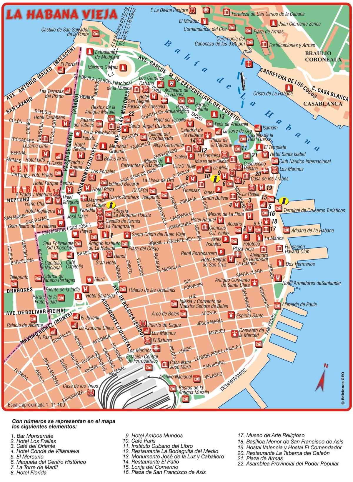 карта на Habana vieja